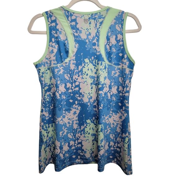 Noble Equestrian Blue And Green Splatter Active Tank Size Medium - Picture 2 of 9
